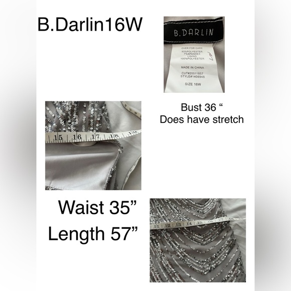 B10 B.Darling Formal Dress Size 14W. - Picture 12 of 16